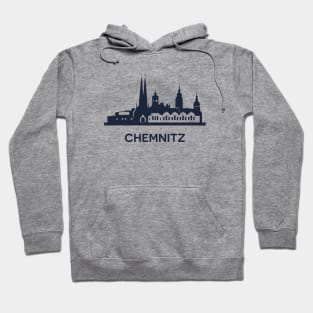 Chemnitz City Skyline, dark Hoodie